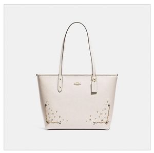 Coach City Zip Tote with Crystal Rivets